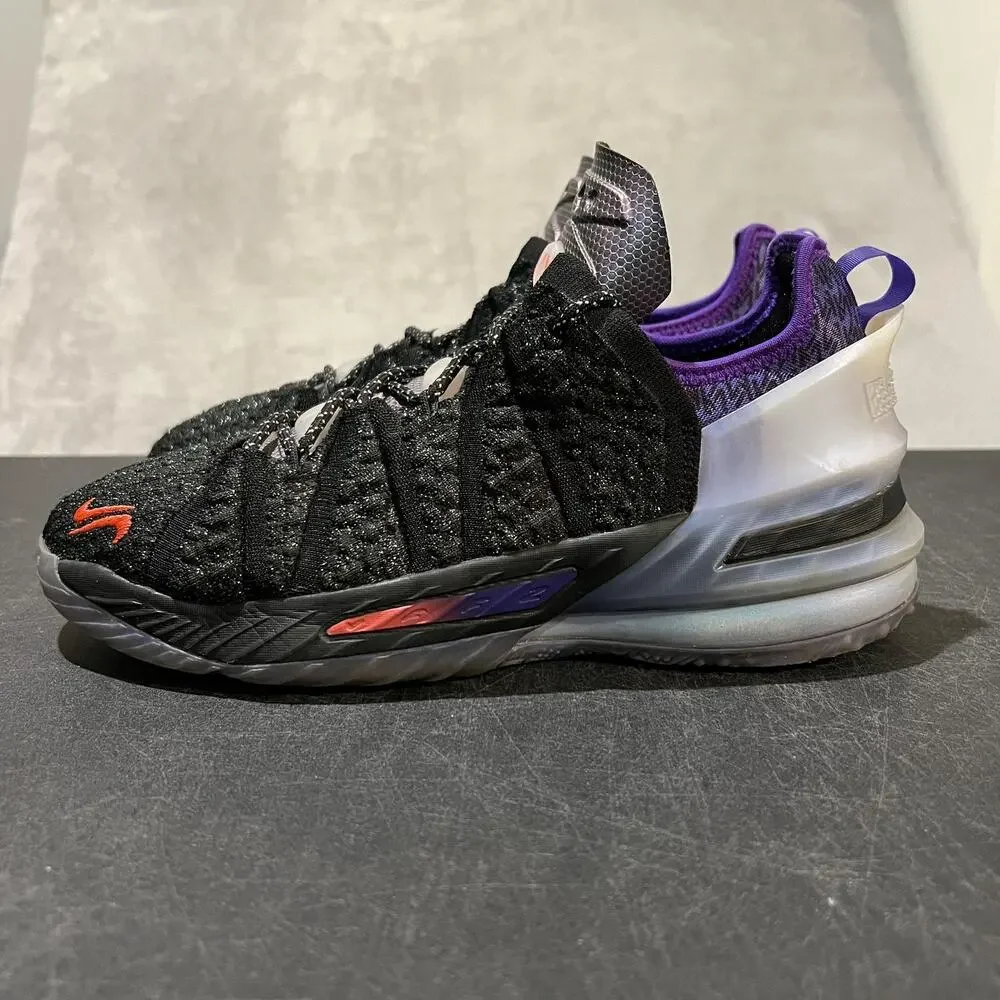 Nike LeBron 18 The Chosen 2 Mbappe Shoes Youth Size 6.5Y Black Purple CT4677-001
